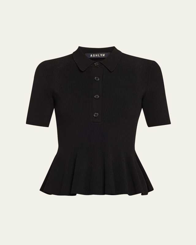 Milo Polo Peplum Half-Sleeve Top